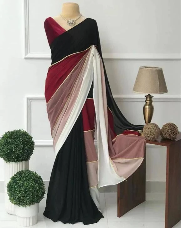Vardan Ethnic Bt-1212 Soft Georgette Wholesale Fancy Sarees Catalog — Wholesale Sarees, MPA wholesale from Surat - Gallery Image 7